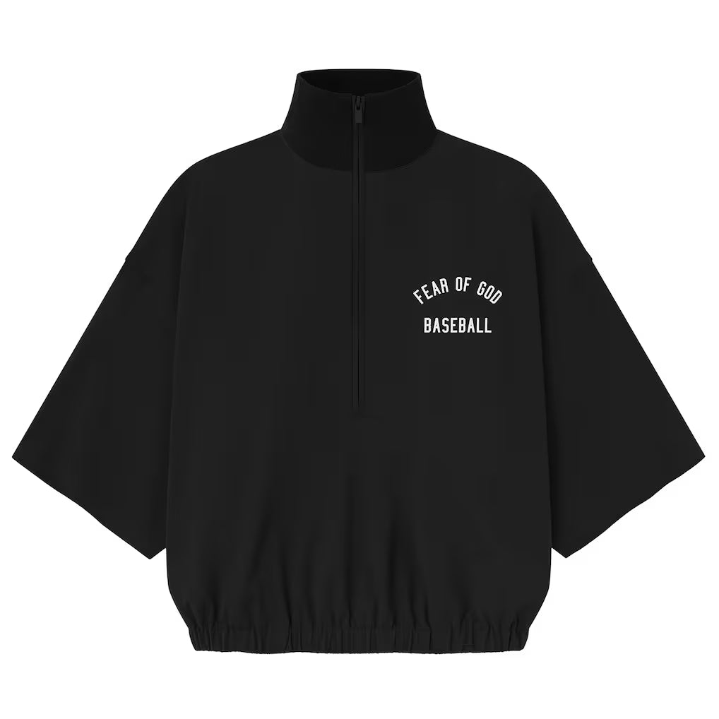 Fear of God Essentials  x MLB Black Logo 3/4-Sleeve Half-Zip Jacket