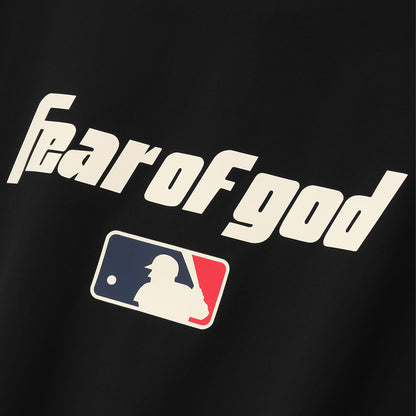 Fear of God Essentials  x MLB Black Logo 3/4-Sleeve Half-Zip Jacket