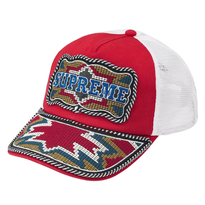Supreme Western Embroide Mesh Back 5-Panel 'Red'