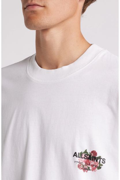 All Saints ROZA  Print T-shirt  chalk white
