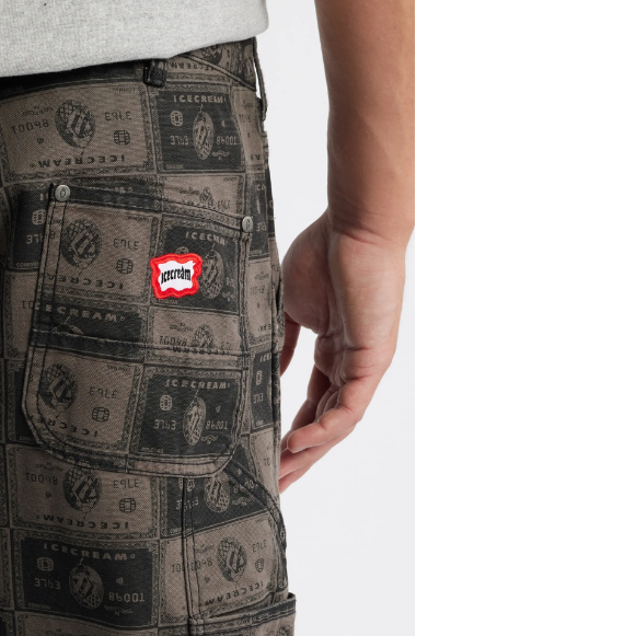 ICECREAM Charge Cotton Canvas Carpenter Pants