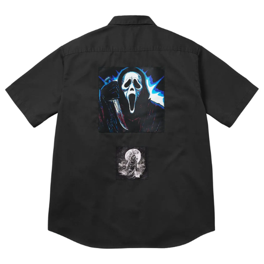 Supreme Ghostface Short-Sleeve Work Shirt 'Black'