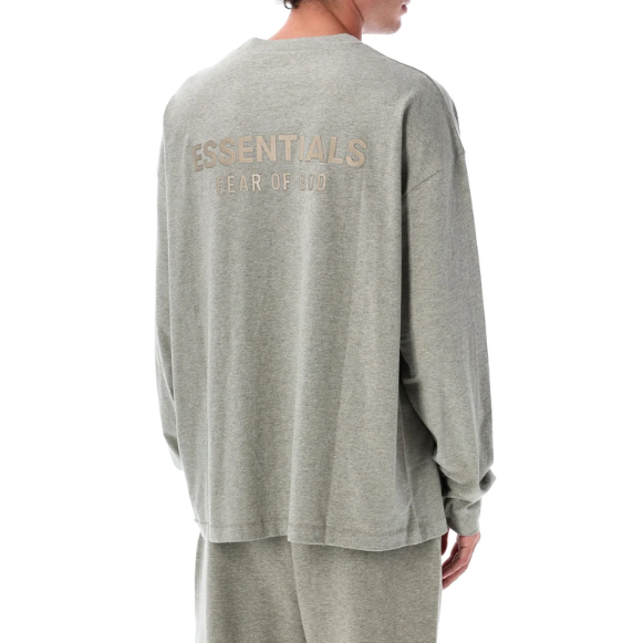 Fear of God ESSENTIALS Concrete Heather Classic Fit Long Sleeve T-Shirt