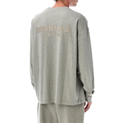 Fear of God ESSENTIALS Concrete Heather Classic Fit Long Sleeve T-Shirt