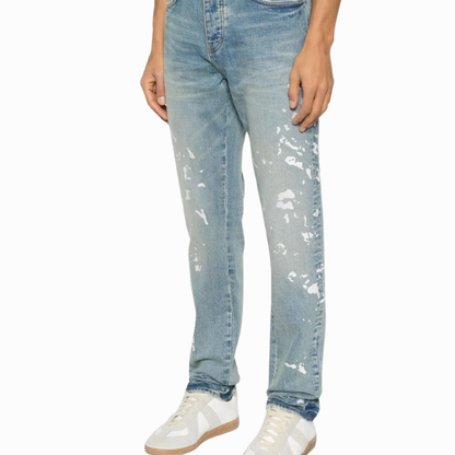 Purple Brand Manganese Paint Embroidered Jeans
