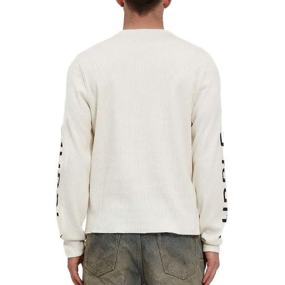 Purple Brand Long Sleeve Waffle Knit Logo Tee