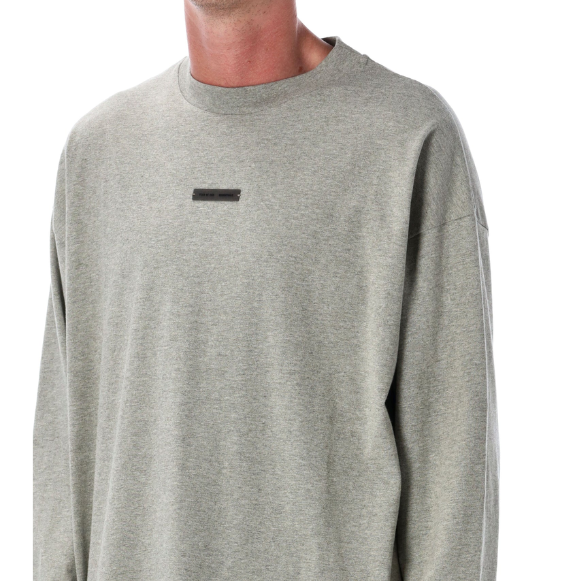 Fear of God ESSENTIALS Concrete Heather Classic Fit Long Sleeve T-Shirt