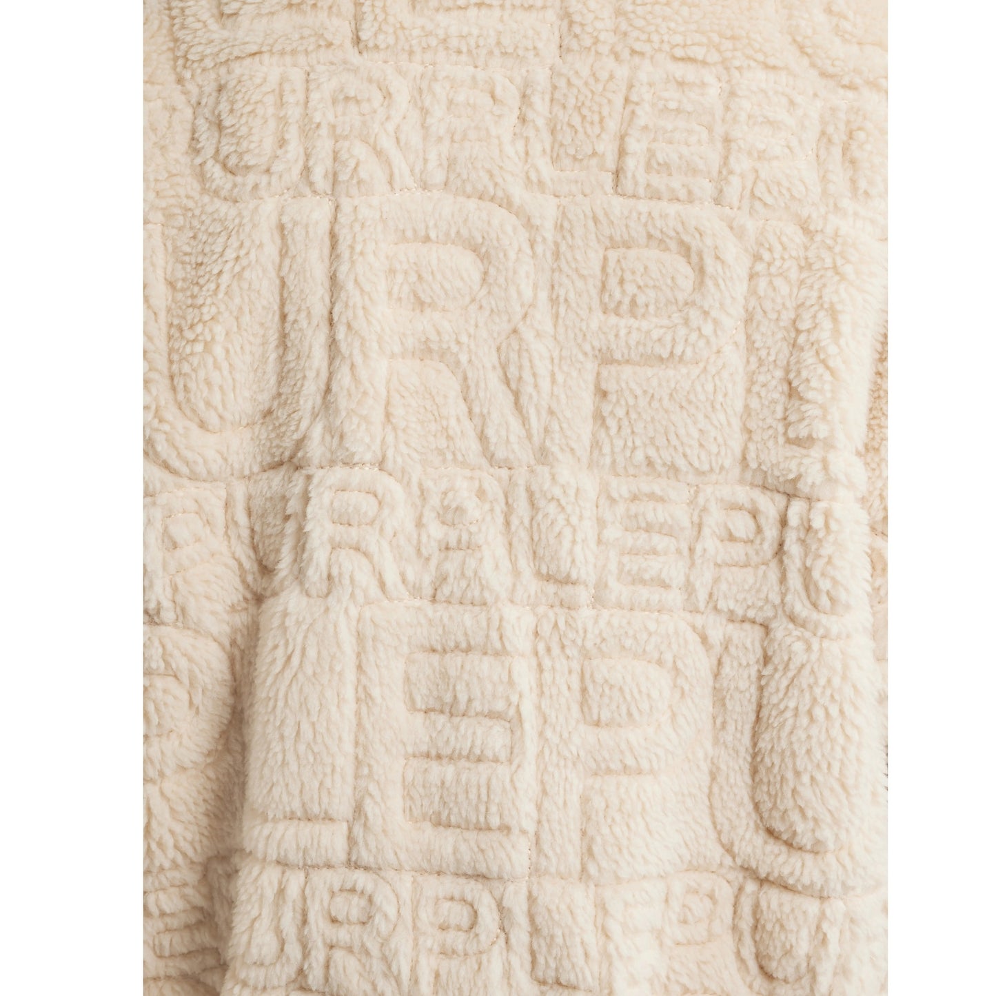 Purple Brand Wordmark Repeat High Pile Fleece Jacket