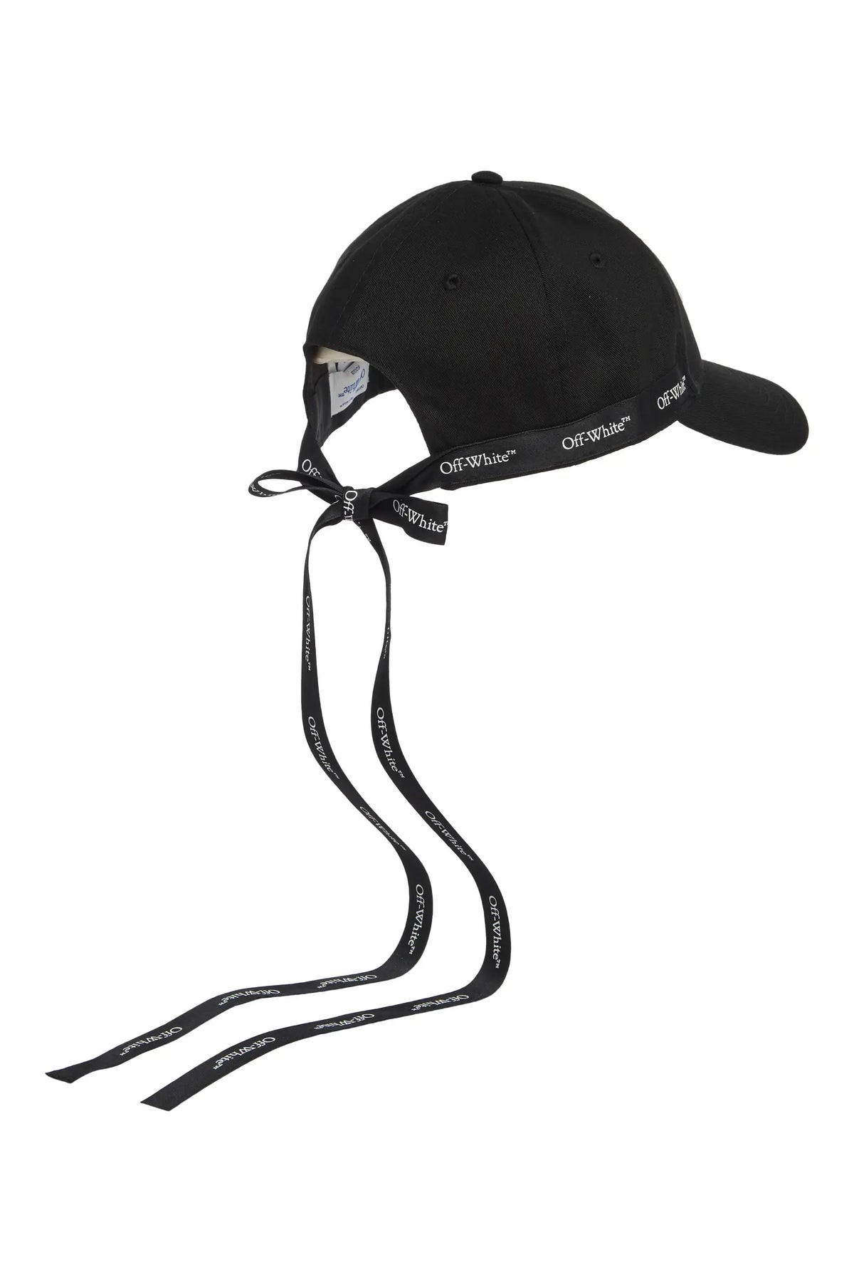 Off-White adjustable baseball cap with logo and ribbon detail