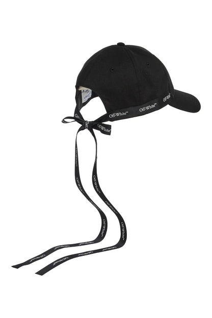 Off-White adjustable baseball cap with logo and ribbon detail