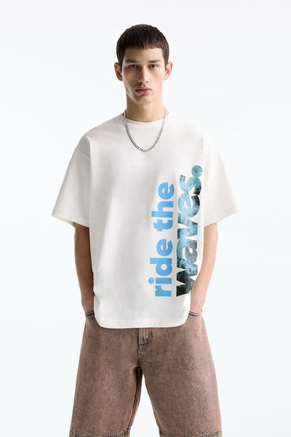 Hubris Ride The Wet Side Oversized Premium heavy Weight T-Shirt