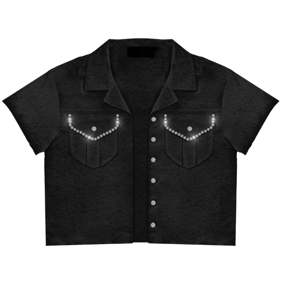 Prestige Rhinestone Button Set Top
