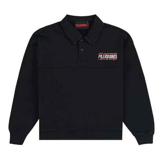 Pleasures Gentle Polo Sweatshirt 'Black'