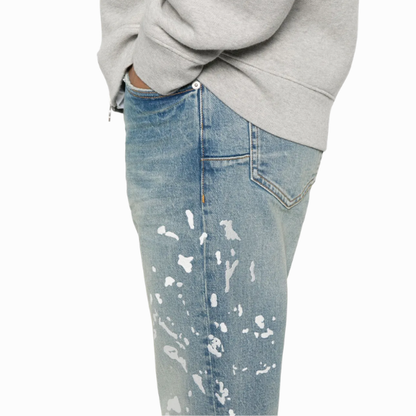 Purple Brand Manganese Paint Embroidered Jeans
