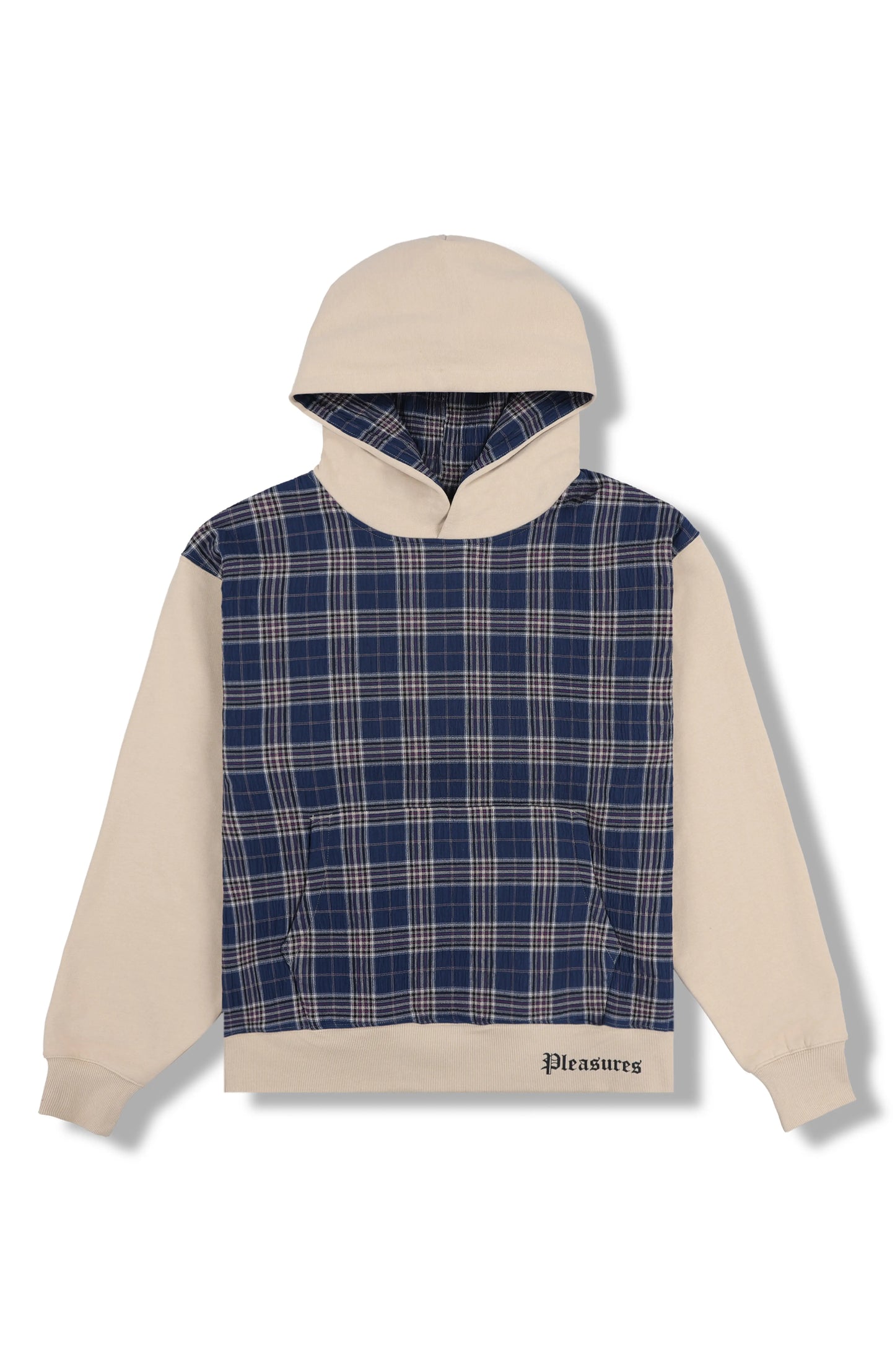 PLEASURES Career Contrast Plaid Hoodie