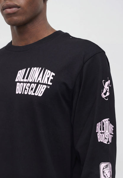 Billionaire Boys Club  multi logo ls t-shirt