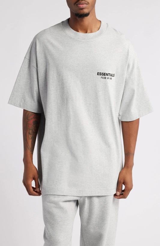 FEAR OF GOD ESSENTIALS Jersey Crewneck T-Shirt  "Grey"