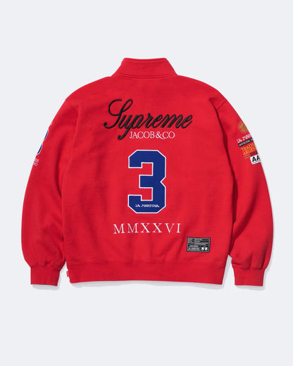 Supreme x La Martina x Jacob & Co Zip Up Sweatshirt 'Red'