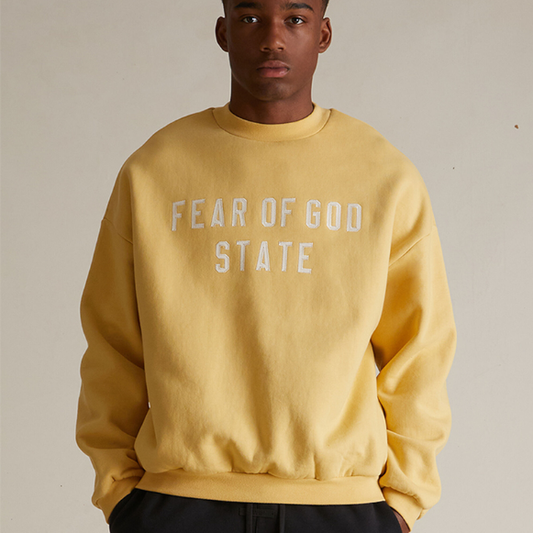 Fear of God ESSENTIALS Amber Heavy Fleece Crew Neck Sweatshirt