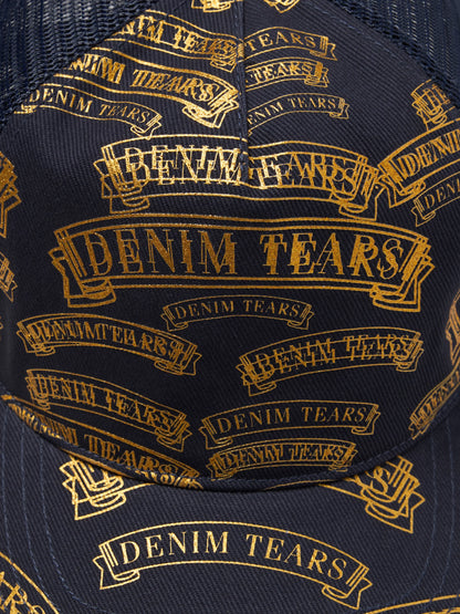 Denim DT Stamp Pattern Trucker Hat Navy