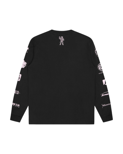 Billionaire Boys Club  multi logo ls t-shirt