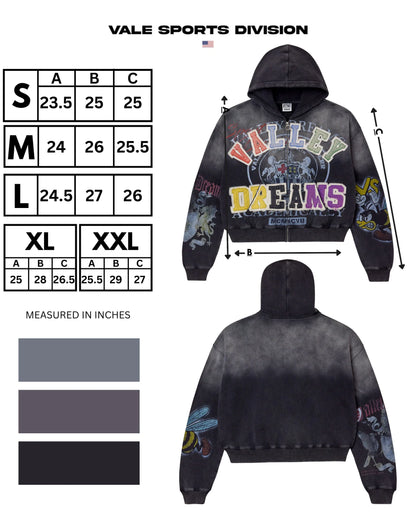 Vale Forever  BLASTED ZIP UP
