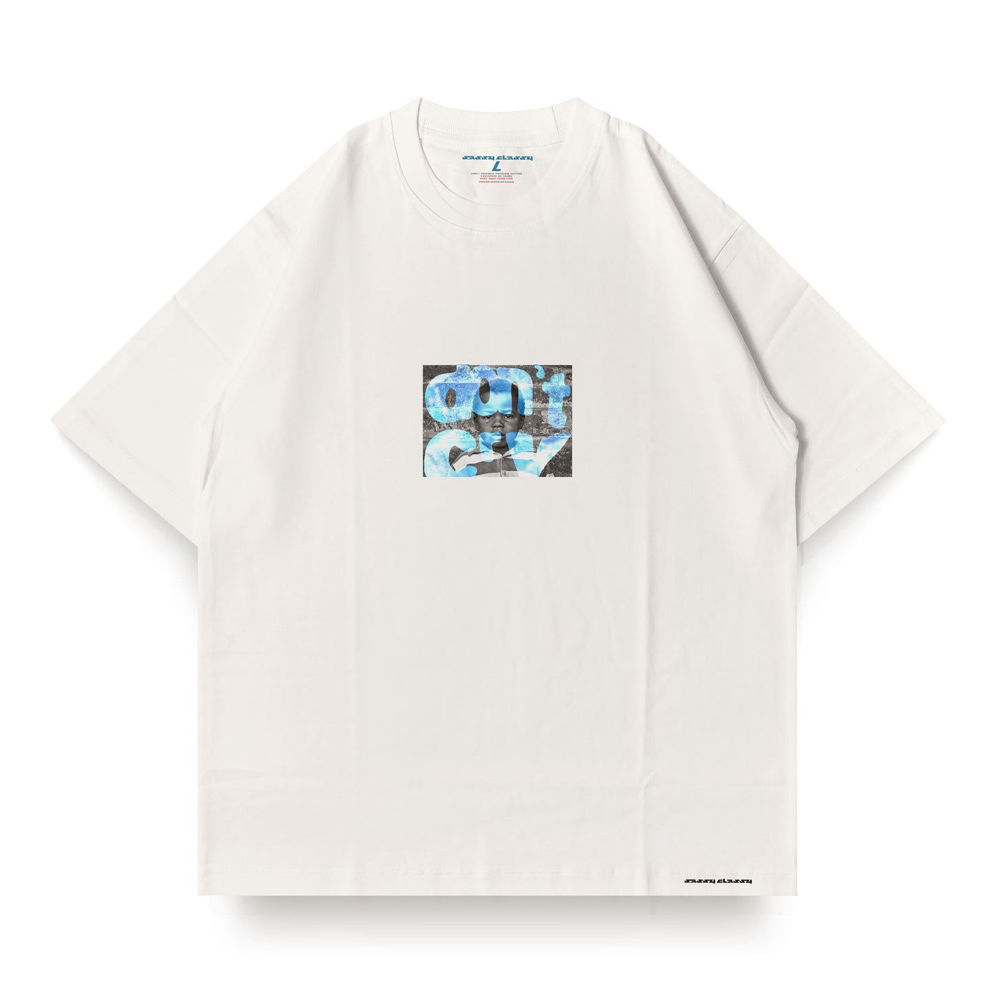 Sassy Classy DR01 pearl heavyweight oversized tee "boys don't cry"