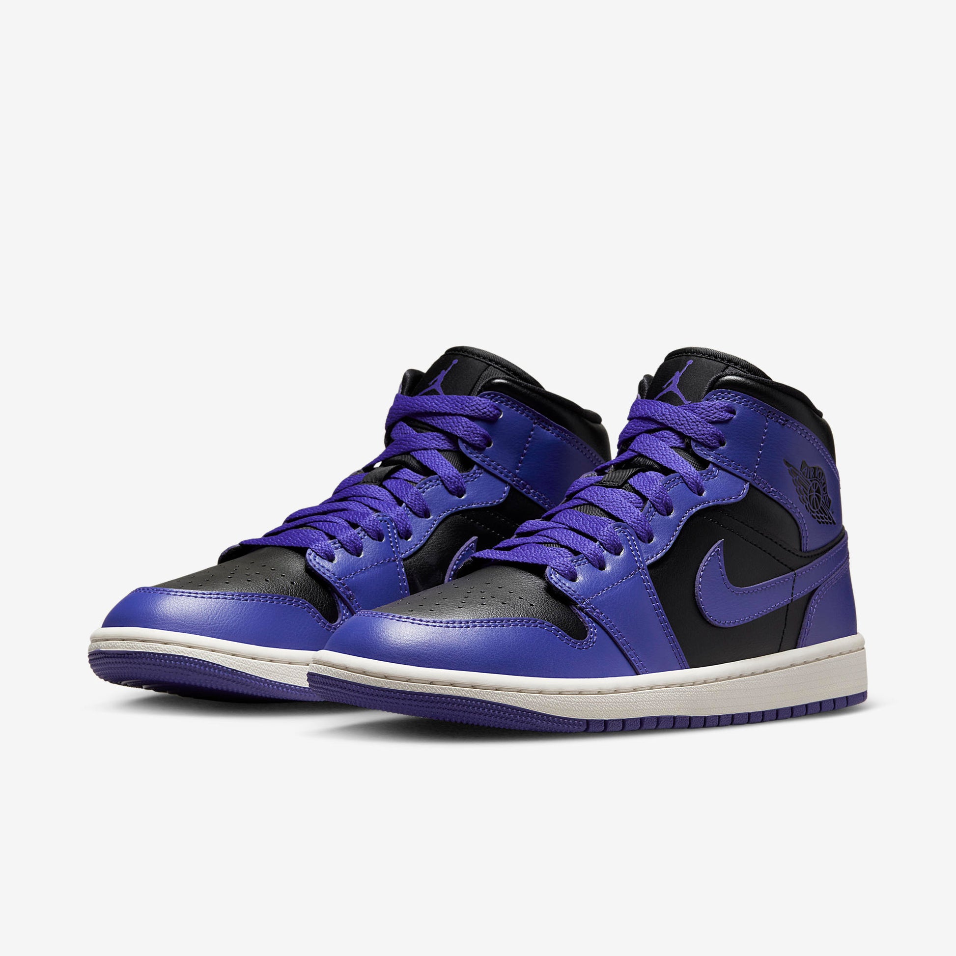 Jordan 1 Mid Purple Black