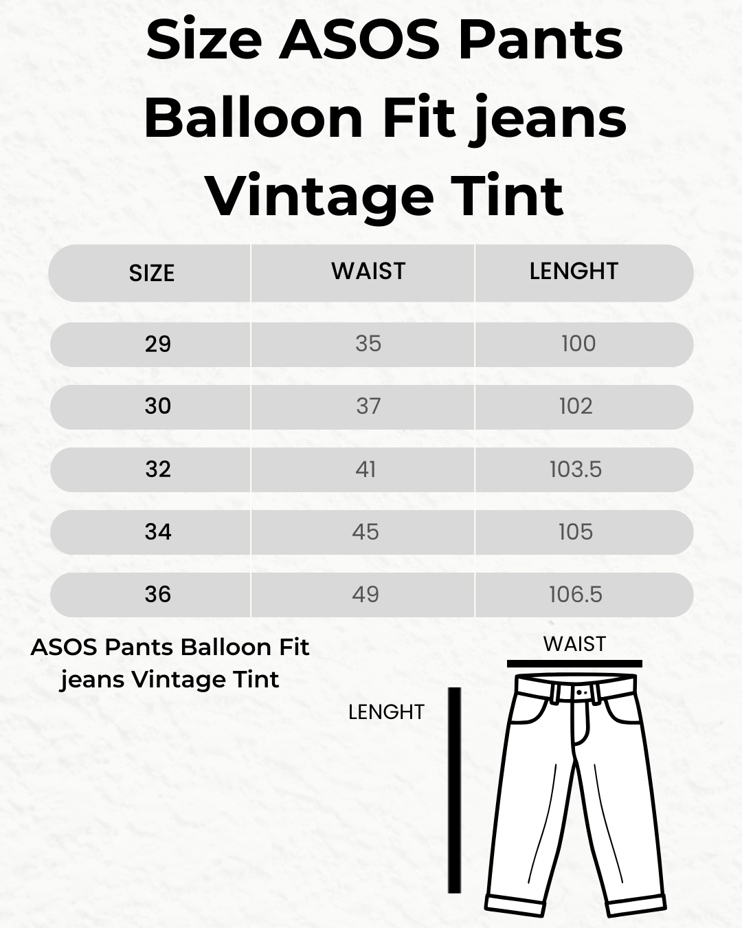 ASOS Pants balloon fit jeans vintage tint