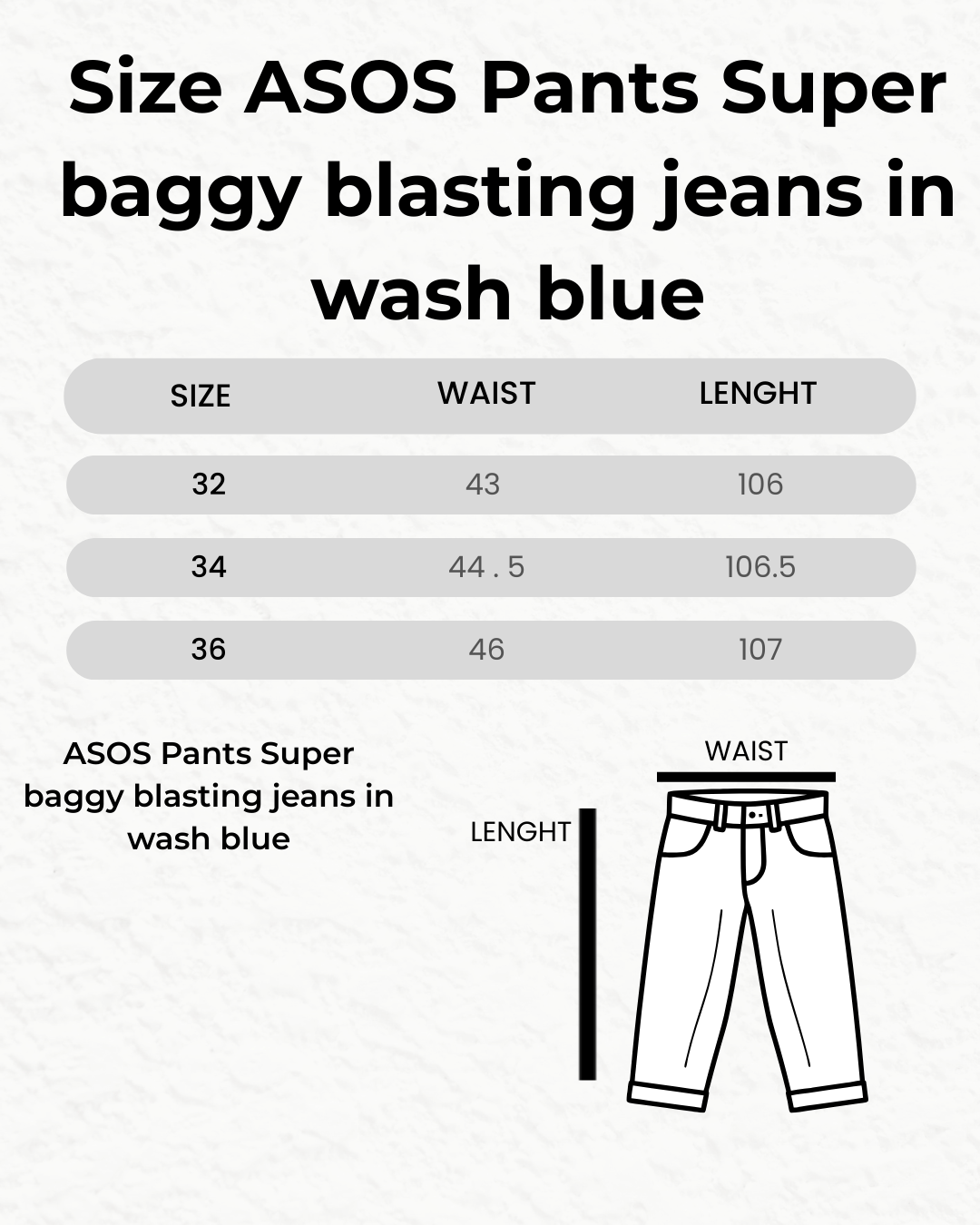 ASOS Pants  Super baggy blasting jeans in wash blue