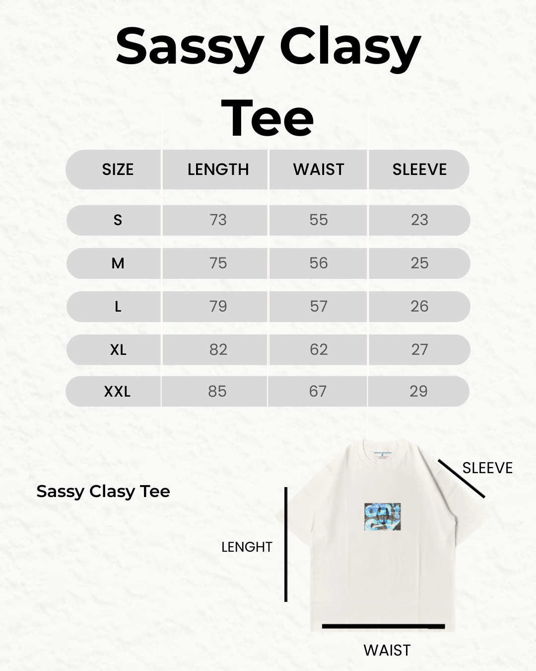 Sassy Classy DR02 Triple Black Oversized Heavyweight Tee