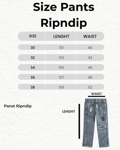 RIPNDIP Pants  Real Straight Leg Denim Pants (Light Wash)