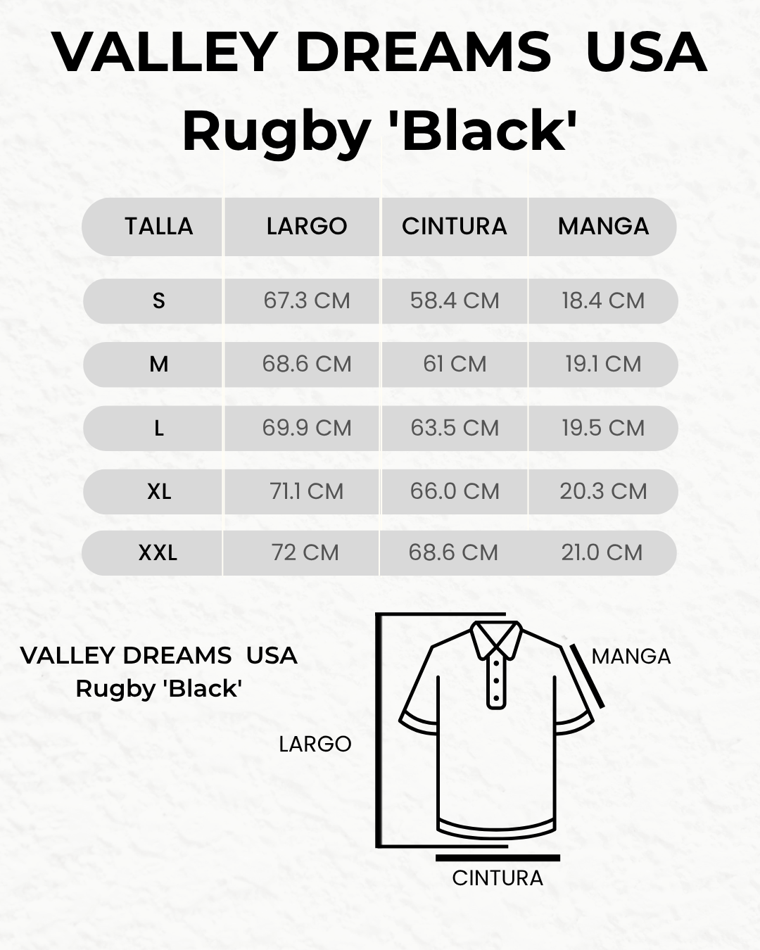 VALLEY DREAMS USA Rugby 'Black'