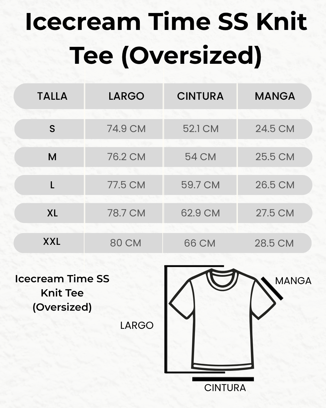 Icecream Time SS Knit Tee (Oversized)