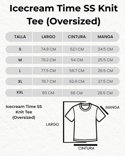 Icecream Time SS Knit Tee (Oversized)