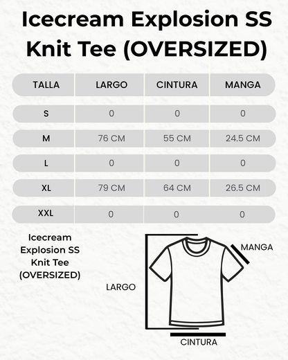 Icecream Explosion SS Knit Tee (OVERSIZED)