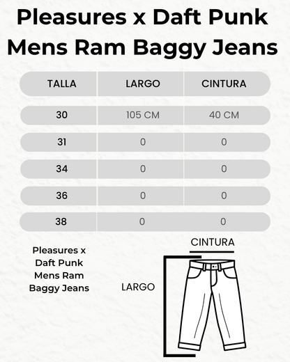 Pleasures x Daft Punk Mens Ram Baggy Jeans