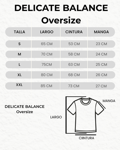 DELICATE BALANCE "La Divina Commedia" Oversize Heavyweight Pearl Tee