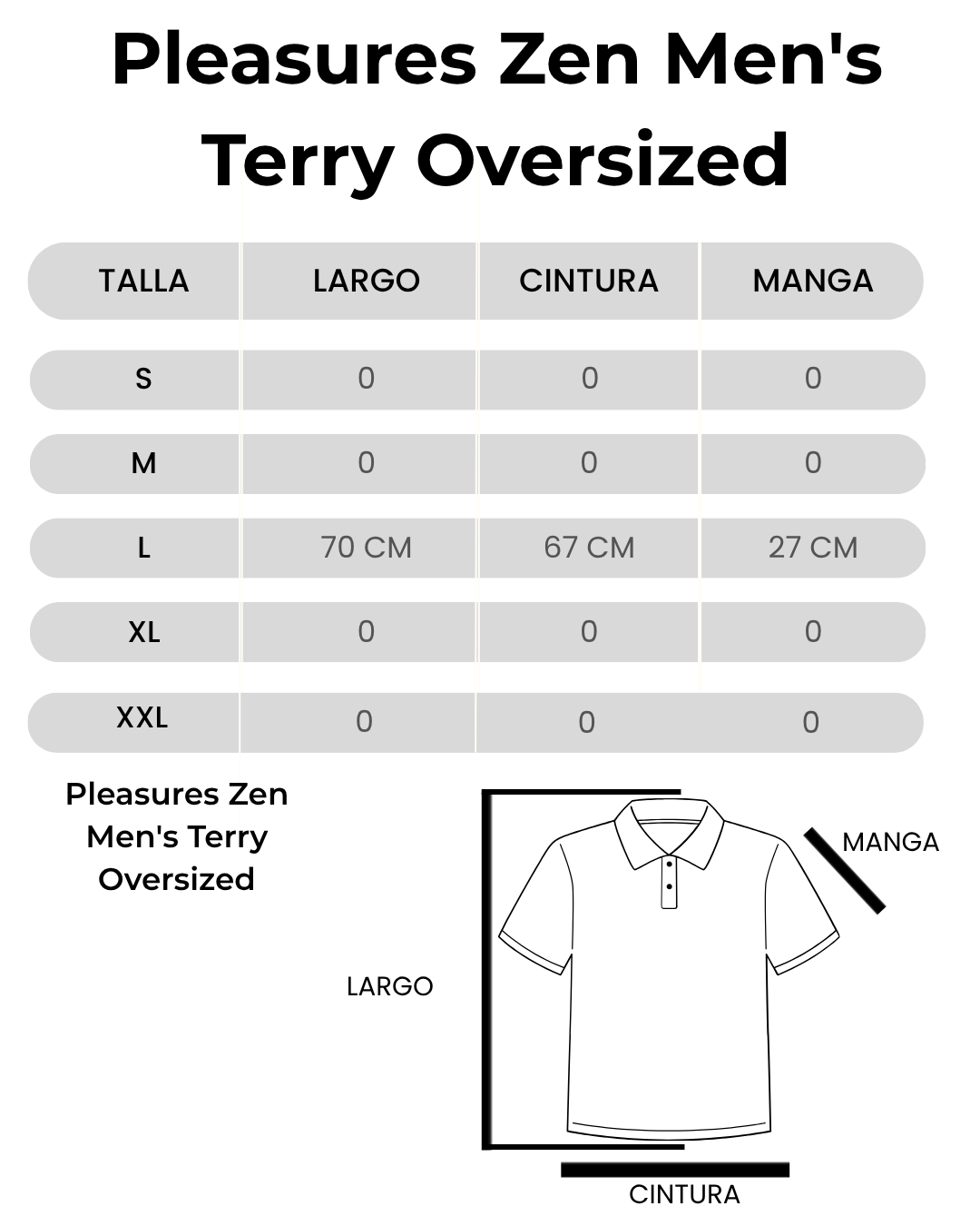 Pleasures Zen Men's Terry Oversized