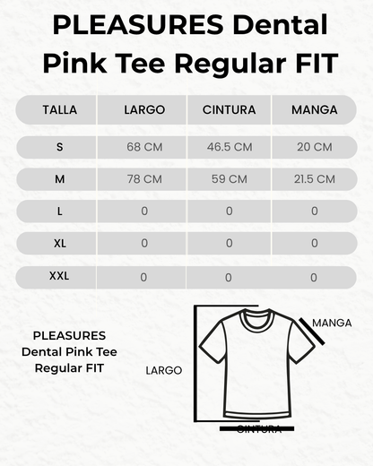 PLEASURES Dental Tshirt Pink Tee