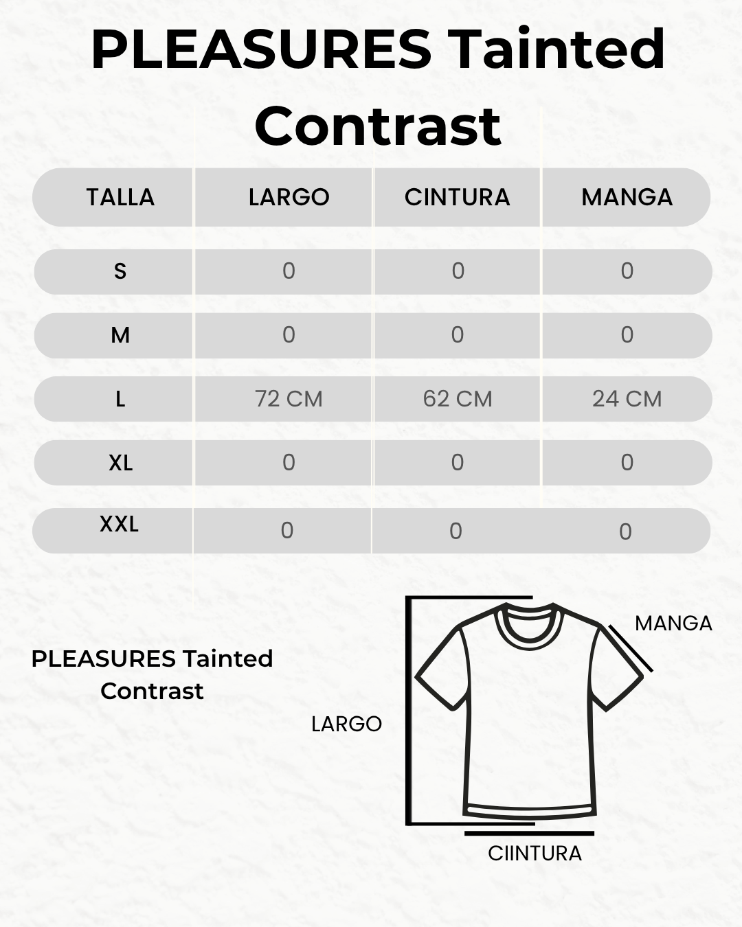 PLEASURES Tainted Contrast  HEAVYWEIGHT T-SHIRT