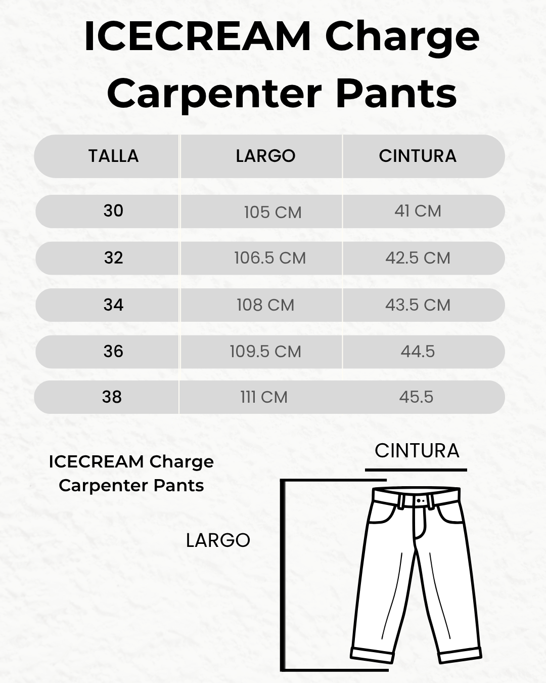 ICECREAM Charge Cotton Canvas Carpenter Pants