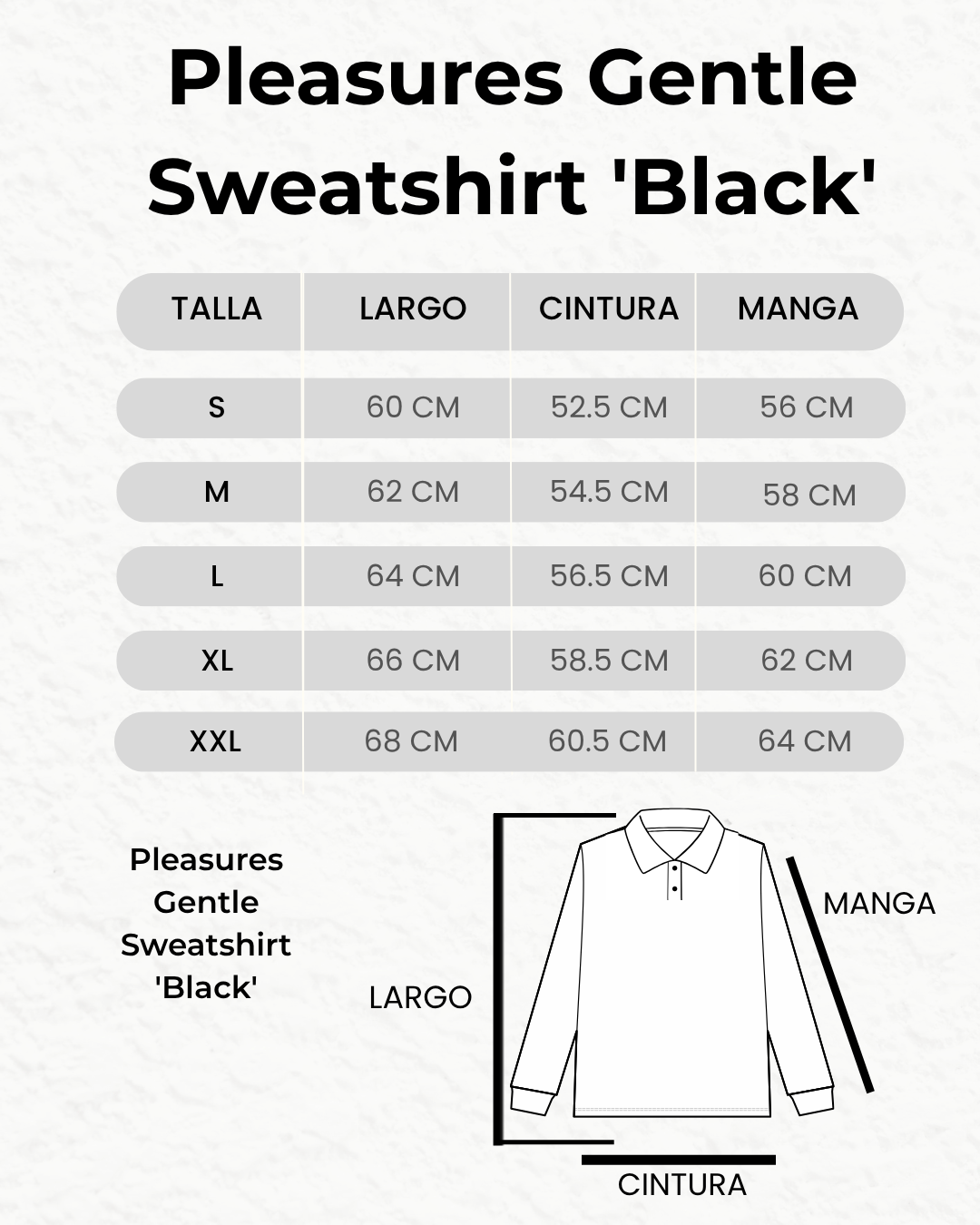 Pleasures Gentle Polo Sweatshirt 'Black'