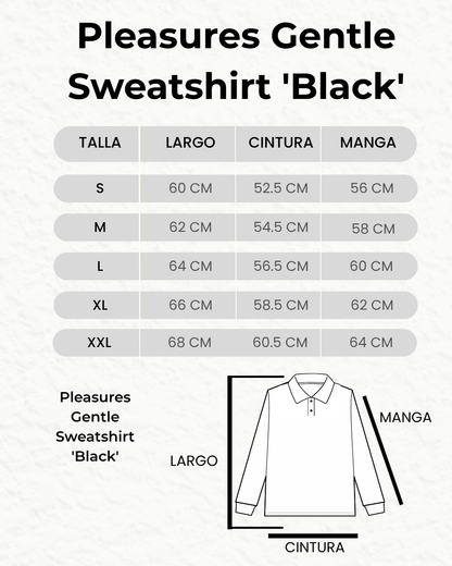 Pleasures Gentle Polo Sweatshirt 'Black'