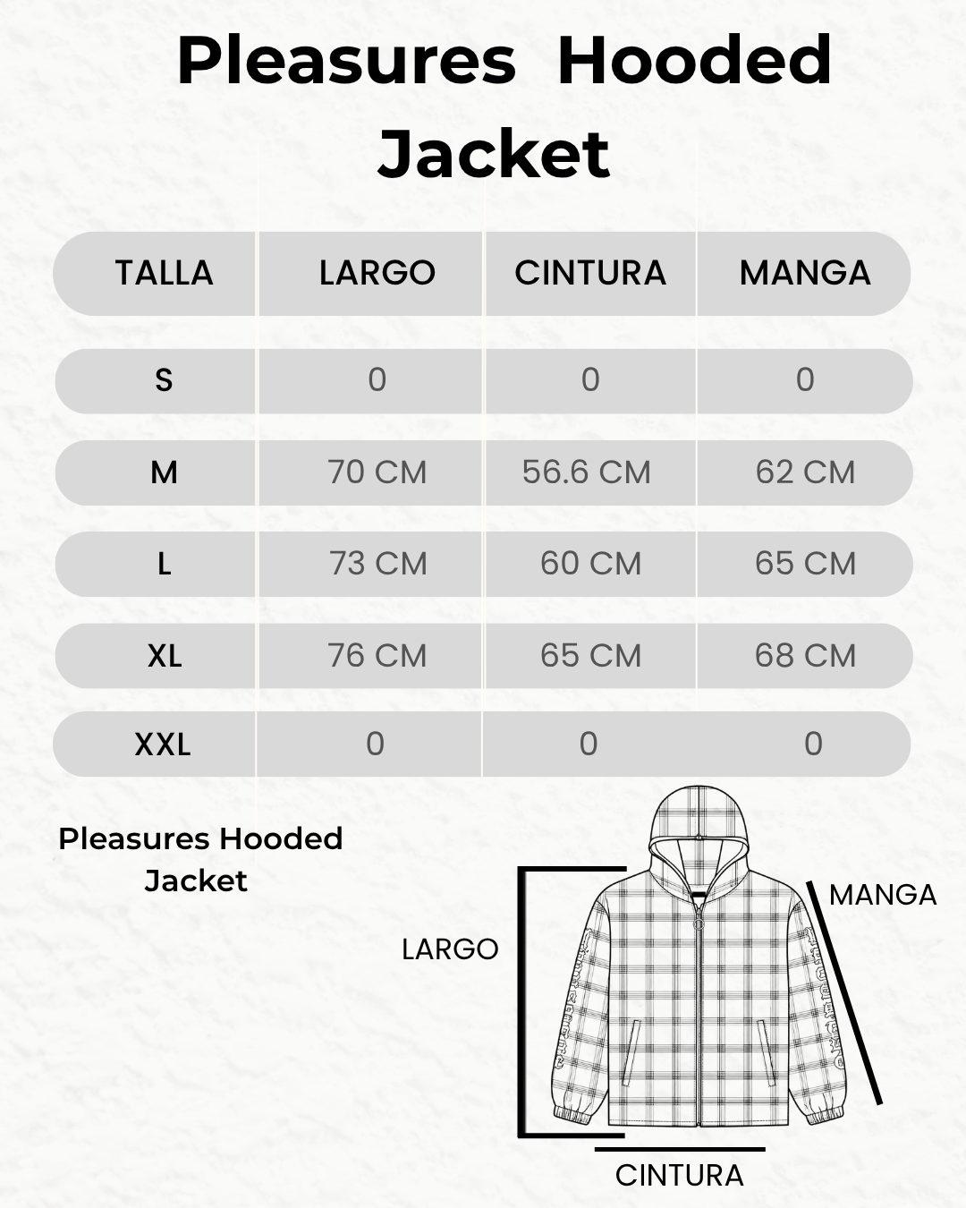 Pleasures Groove Zip Poncho Hoodie Brown Plaid