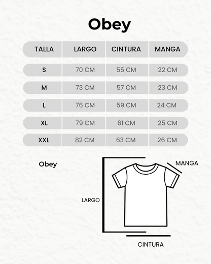 Obey "Peace & unity" Cotton Graphic