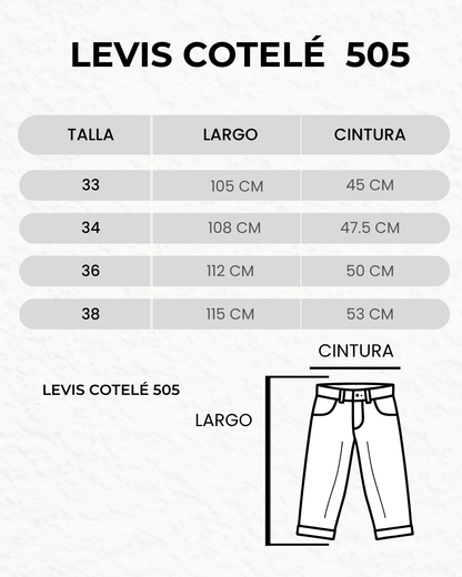 LEVIS COTELÉ  505 VERDE