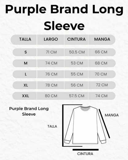 Purple Brand Long Sleeve Waffle Knit Logo Tee