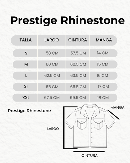 Prestige Rhinestone Button Set Top