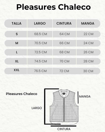 Pleasures Chaleco Denim Vest 'Brown Plaid'